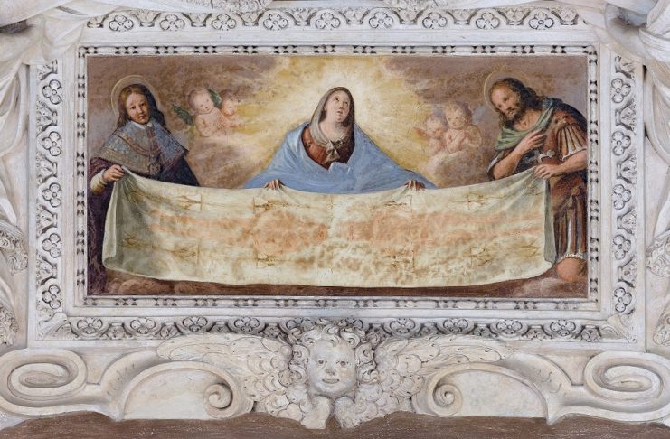 Giovanni Grattapaglia, La Vergine, Il beato Amedeo di Savoia e San Giovanni Battista