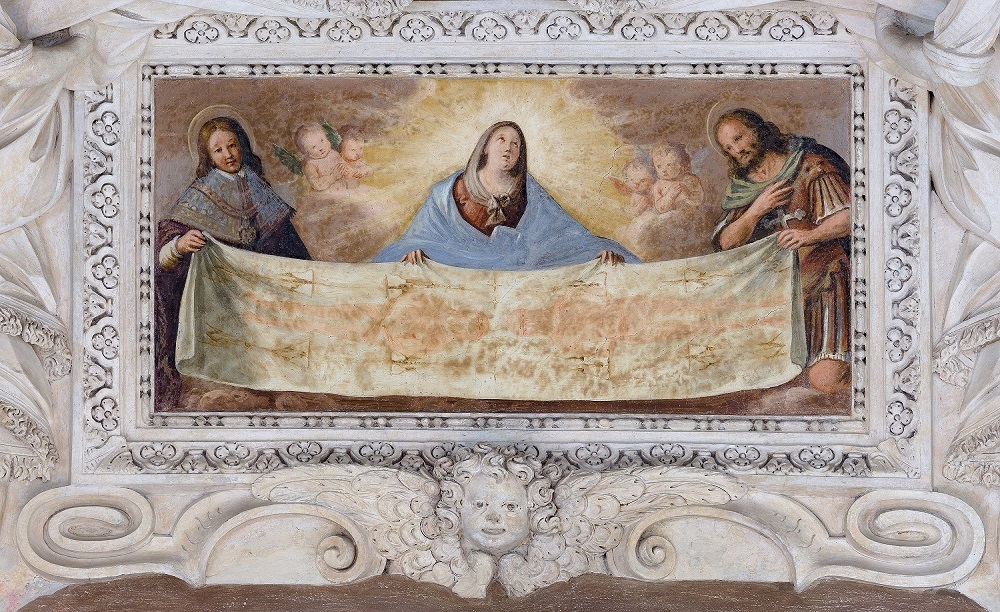 Giovanni Grattapaglia, La Vergine, Il beato Amedeo di Savoia e San Giovanni Battista