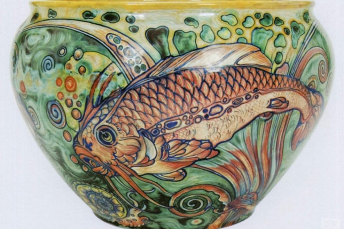 Galileo Chini_Cache pot con pesci