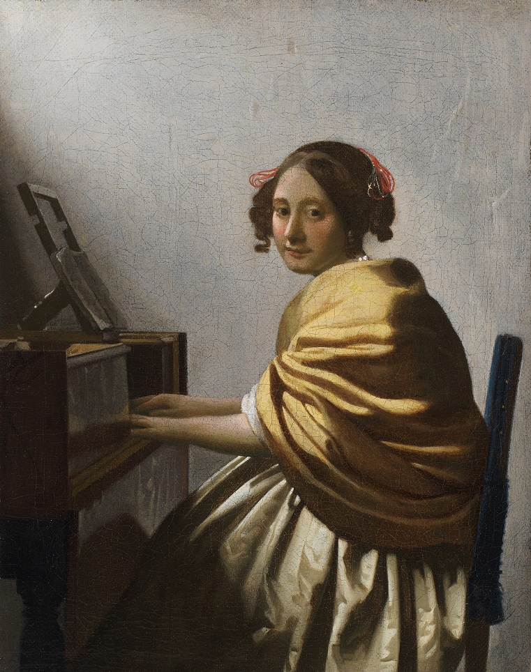 Johannes Vermeer, Young Woman Seated at a Virginal