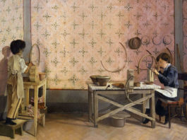Adriano Cecioni, Ragazzi che lavorano l'alabastro, 1867, Pinacoteca di Brera, Milano