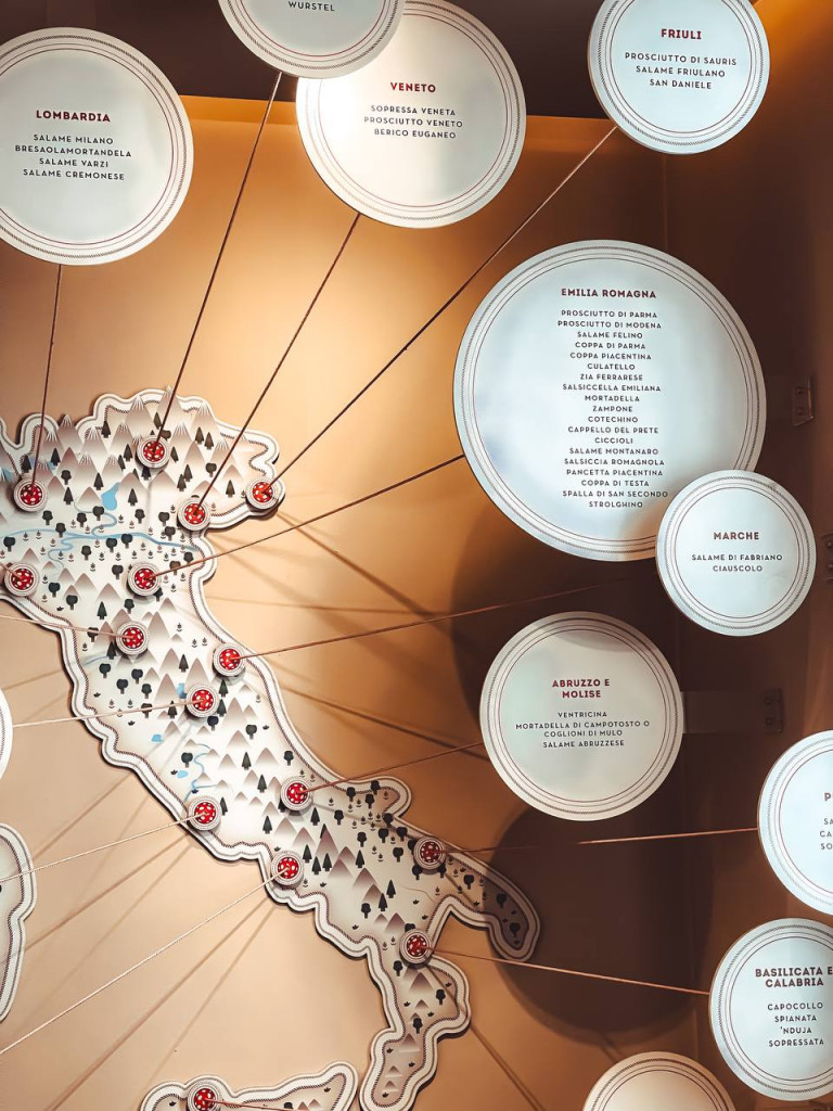 nel primo museo della salumeria in Italia - mappa dei salumi in Italia