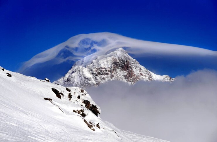 La Thuile inverno panorama sul monte bianco