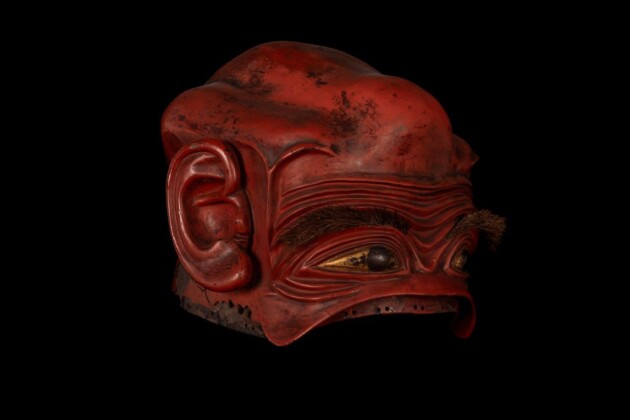 Yōkai Anonimo_Kabuto (elmo), XVIII secolo_Acciaio cartapesta lacca crine di cavallo_Museo Stibbert_Firenze