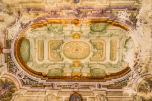 Il sontuoso soffitto affrescato di Villa Signorini, Ercolano
