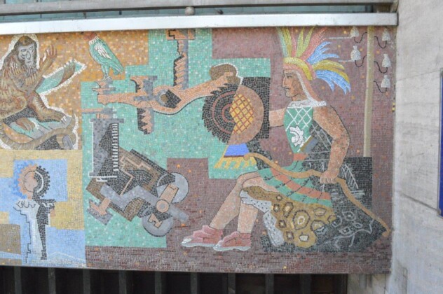 Alessandria, Palazzo delle Poste, i mosaici di Gino Severini, ph. M