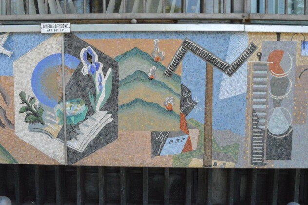 Alessandria, Palazzo delle Poste, i mosaici di Gino Severini, ph. M