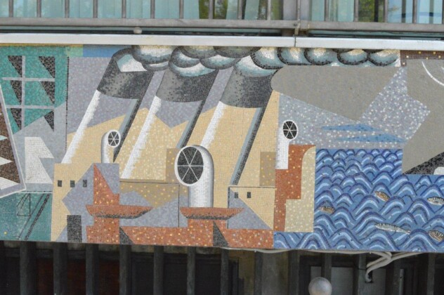 Alessandria, Palazzo delle Poste, i mosaici di Gino Severini, ph. M