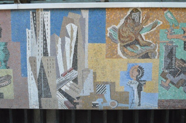 Alessandria, Palazzo delle Poste, i mosaici di Gino Severini, ph. M