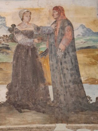 Casa-museo di Francesco Petrarca ad Arquà, particolare di affresco_Ph. Marco Giovenco