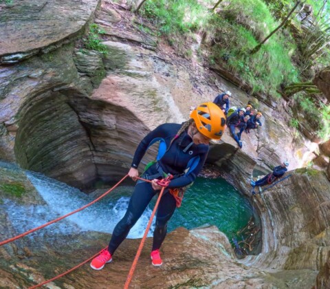 Borgo Valbelluna, canyoning nelle forre, foto Canyoning Borgo Valbelluna