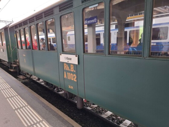 Svizzera, Landwasser, Trenino storico lungo la linea dell'Albula. Foto Marco Giovenco