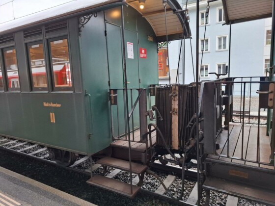 Svizzera, Landwasser, Trenino storico lungo la linea dell'Albula. Foto Marco Giovenco