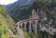 Albula, il Bernina che (ancora) non conosci Svizzera, viadotto del Landwasser, Trenino Rosso Albula. Foto Marco Giovenco